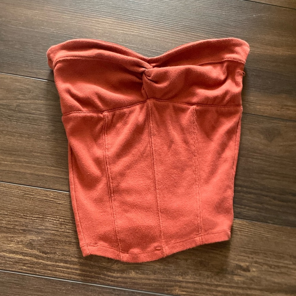 tight fit burnt orange tube top